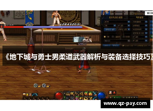《地下城与勇士男柔道武器解析与装备选择技巧》